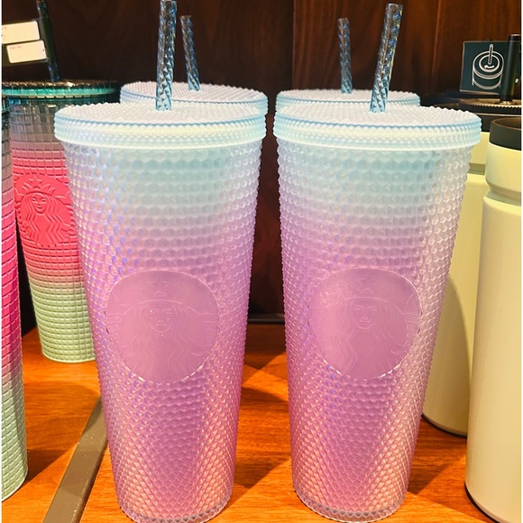 Starbucks Periwinkle Ombre Soft Touch Studded Bling Cup Tumbler 24oz Winter 2024 - Picture 6 of 15